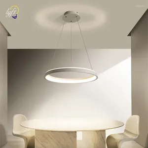 Lustres Nordique Led Lustre Éclairage Intérieur Lampe Suspendue Salon Chambre Cuisine Étude Décoration De La Maison Anneau Plafond