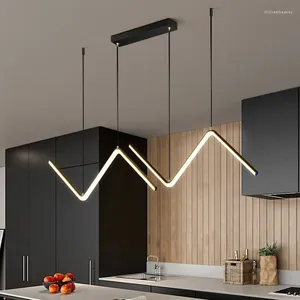 Kroonluchters Nordic LED-kroonluchter Onregelmatige lange lijnen Innovatieve woonkamerverlichting Moderne minimalistische hanglamp voor slaapkamerstudie