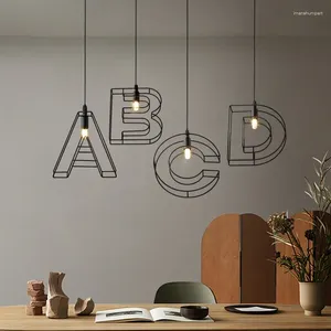 Kroonluchters Noordse LED DIY Metalen lampenkap Plafond Kroonluchter Retro Kitchen Bar Home Decoratie Indoor verlichting armaturen