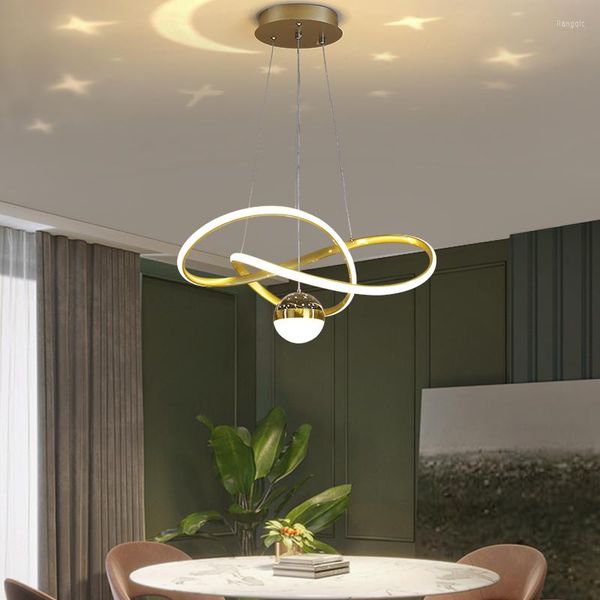 Candelabros nórdicos Led de lujo minimalista 100cm cable colgante ajustable oro gris sala de estar mesa de comedor iluminación de techo Interior