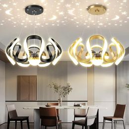 Lustres Nordique LED pendentif lustre éclairage pour salon salle à manger Restaurant cuisine étoile ciel conception suspension suspension lampe dimmable