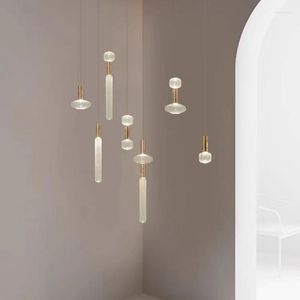 Kroonluchters Nordic LED Hanglampen Helder Glas Foyer Keuken Speciale Verlichtingsarmaturen Eetkamer Slaapkamer Lamp Snoer Verstelbaar