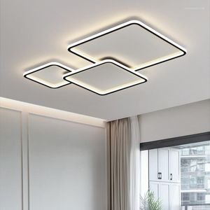 Kroonluchters Noordig minimalisme LED plafond kroonluchter woonkamer moderne slimme dimbare lamp slaapkamer wit metaal gemonteerd