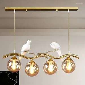 Kroonluchters Noords modern design vogel kroonluchter kroonluchter eenvoudig eetgelokte plafond ophangende lampen