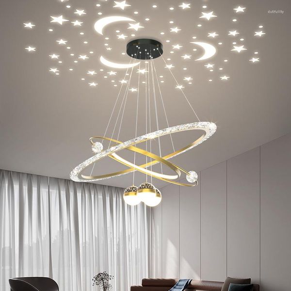 Candelabros nórdicos modernos LED montados en el techo con cable largo para lámpara colgante para dormitorio, sala de estar, estudio, aparato interior de lujo