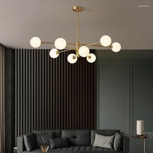 Kroonluchters Noordse moderne minimalistische kroonluchter verlichting luxe magische bonen moleculaire ophanging luminaire restaurant slaapkamer woonkamer bar