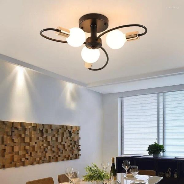 Candelabros Luces colgantes nórdicas Lámparas Negro 3 cabezas Led Luz de techo moderna Lámpara colgante Lámpara de decoración para el hogar Iluminación por SP LIGH