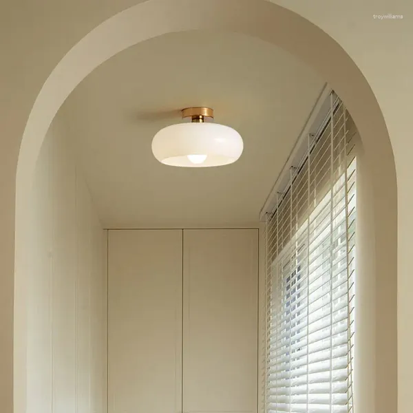 Lustres nordiques petit plafond couloir couloir en verre de fer moderne salon de vie de salle à manger