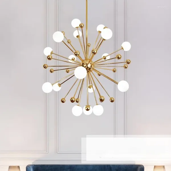 Lustres nordique Spoutnik boule de verre LED éclairage moderne pour salon cuisine lampe suspendue chambre plafonnier luminaire