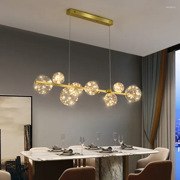 Lustres Bande nordique lustre plein de ciel étoile salon suspension simple luxe magique haricot chambre Restaurant luminaires