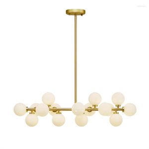 Kroonluchters Nordic Vintage Industriële Hanglampen Zwart Goud Magie Bean Glass LED Eetkamer Verlichting Decoratief Hangend