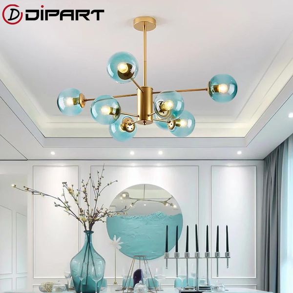 Candelabros Northern Modern Gold Lustre Arms Retro Ajustable Edison Bombilla Lámpara E27 Art Spider Techo Luminaria Accesorio