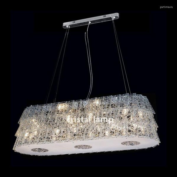 Lustres Ovale Cristal K9 Verre Lustre De Luxe France Suspension Lumière Décoration Pour Chambre