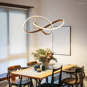 Kroonluchters Hanglamp Led Kunst Kroonluchter Licht Kamer Decor Modern Creatief Acryl Afstandsbediening Dineren Rond Huis Controle De woondecoratie