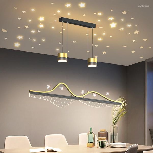 Lustres Lampes Suspendues Moderne LED Pour Cuisine Table À Manger Chambre Foyer Villa El Restaurant Salon Café Hall Intérieur Maison