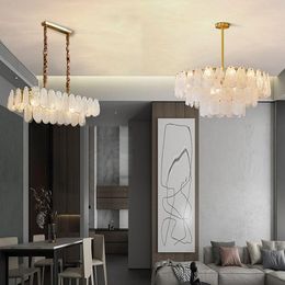 Kroonluchters hanglampen postmodern minimalistisch woonglazen plafond kroonluchter luxe slaapkamer vintage Franse lampen creatieve eetkamer le
