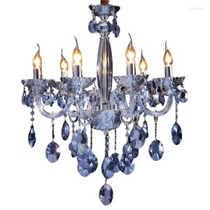 Lustres Phube Lighting Lustre en cristal de luxe Ocean Blue Lustre Light