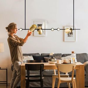 Lustres Post-moderne Salon Lustre Simple Creative Restaurant Led Nordic Villa Designer Chambre Étude Luminaire