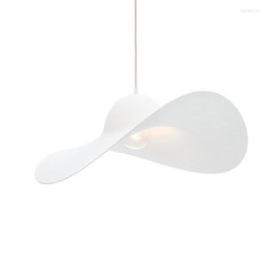 Lustres postmoderne Creative Design LED chapeau lustre minimaliste lumière luxe décoration résine pour El étude Loft salon