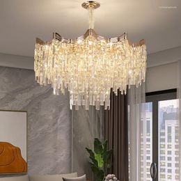 Kroonluchters Postmoderne LED Crystal Highd Dining Room Slaapkamer Pendant Lamp Luxe Wiving Lights Engineering Licht armaturen