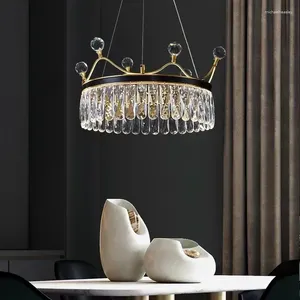 Kroonluchters postmodern luxe kristal voor woonkamer slaapkamer Noordse sfeer kinderkroon plafondlampen