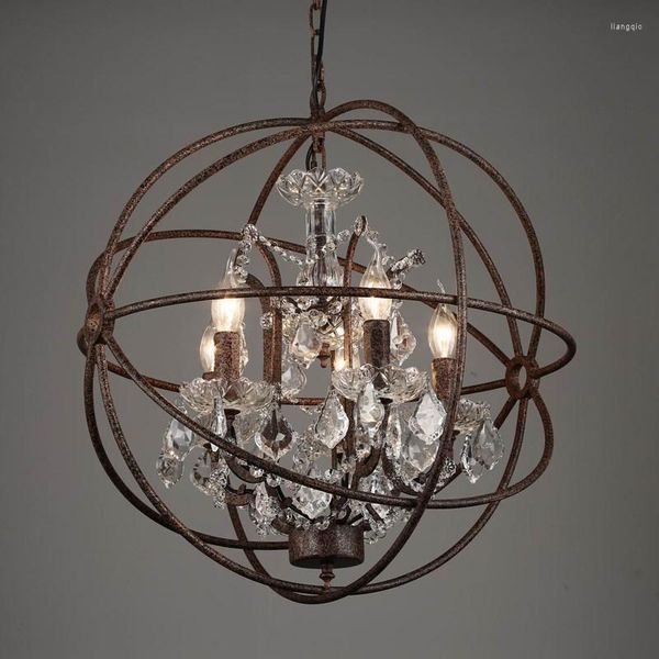 Lustres rétro style campagnard cristal Loft Lustre pour salle à manger cuisine Lustre intérieur décorer luminaire lampe