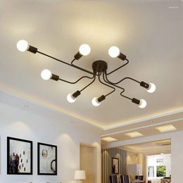 Lustres rétro Industrial Style Plafond LED Modern Living Room Chadow Chambre Decoration Fixtures