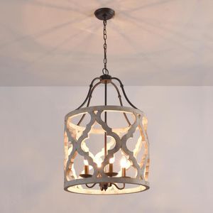 Kroonluchters Retro Witte Keuken Kroonluchter Verlichtingsarmaturen Slaapkamer Houten Verlichting Voor Woonkamer Vintage Black Metal Nordic Lamp