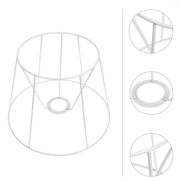 Candelabros Lámpara de sombra Anillo de luz Soporte de pantalla Marco de la cubierta Bombilla colgante Reductor Adaptador de cable Soporte Jaula Guardia de hierro Metal E27 Pasillo