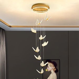 Kroonluchters eenvoudige en luxe vlinder eettafel lichte café bar decoratie Noordse hal decoratieve armaturen
