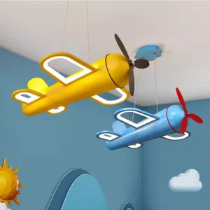 Lustres simples modernes pour enfants en avion LED Petit garçons filles décor de chambre à coucher