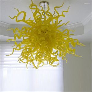 Lustres Spring Style Art Glass Chandelier Soufflé à la main Chihuly Chain Lighting