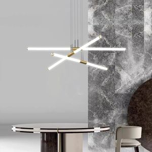 Kroonluchters Tcy Modern Led Chandeleirs voor woonkamer Slaapkamer Minimalistische Acryl Dineren Kitchen Koper Noordse armaturen