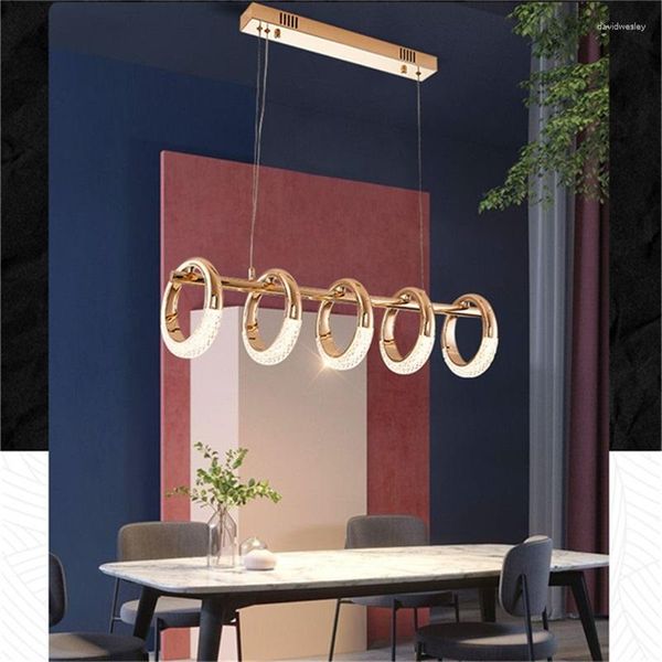 Candeliers Temar Nordic Chandelier Lámparas Luces colgantes Modern Conse anillos Led Hogar para decoración