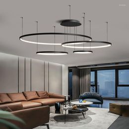 Kroonluchters Trazos 2022 Moderne LED Home Lighting Borde 6rings plafondcirkellichten voor interieurontwerptechniek