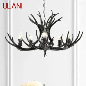 Kroonluchters Ulani Nordic Antler Pendent Lamp American Retro Living Room Dining Villa Coffee Shop Kledingwinkel Decoratie Kroonluchter