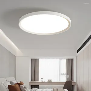 Candelabros Lámpara de techo LED moderna ultrafina para sala de estar Estudio Balcón Pasillo Pasillo Panel blanco Lámpara de luz Iluminación