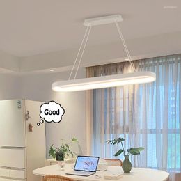 Lustres blanc 1200mm moderne LED lustre pour cuisine salon salle à manger cordon suspendus luminaires Luminaire