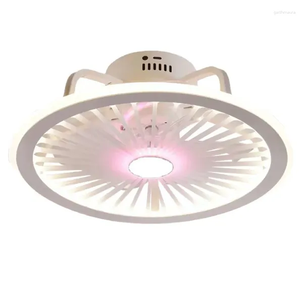 Lustres Blanc Ventilateur De Plafond Acrylique Lampe Intelligente Design Moderne LED Créatif Mignon Chambre Étude Restaurant Cuisine Lumière