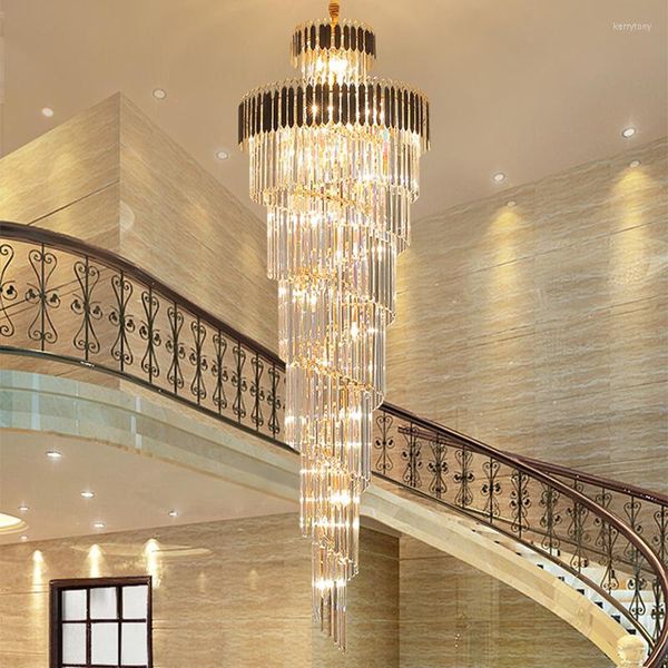 Lustres En Gros Décoratif El Intérieur Salon Pendentif Lustre Moderne Grande Taille De Luxe Cristal Led