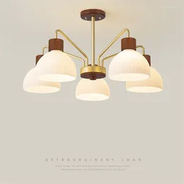 Lustres plafond en bois lustre en verre à la lampe à manger de la lampe à manger des lampes de la lampe de cuisine pour îlot de cuisine chambre à décoration moderne