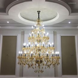 Kroonluchters xl groot hoog plafond kristal kroonluchter verlichting voor woonkamer el meubels geleid kandelabro luxe kerklamp