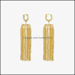 Chandellier Earring Enfashion Shine Lantern Tassel Drop oorbellen For Women Statement Gold Color Lange Ooringen mode sieraden Kolczyki E20119