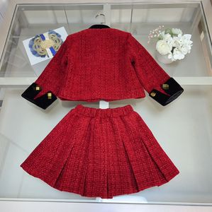 Chane2023haut de gamme enfants vêtements filles robe rouge vêtements de créateur cadeau de noël robe de soirée simbakids taille 110-160 cm