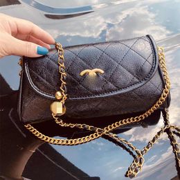 ChaneI Luxe Ontwerpers Tassen Handtas Metalen Ketting Handtassen voor Vrouwen Schouder Echt Leer Flip Cover Messenger Bag Cross bodybag Portemonnees Zwart 25x14cm