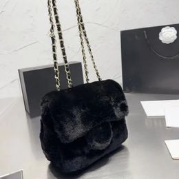 Sac à chaîne de créateur sac à bandoulière en velours de luxe sac de créateur haut sac à main carré en peluche