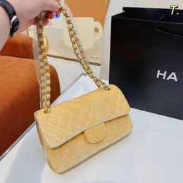 Sac de créateur sac en velours sac à épaule simple sac de chaîne de luxe de luxe messagerbag