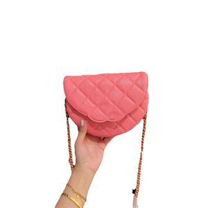 Chaneles Moon 5a Nieuwe tas Half Ringer Mond Cover Tas Dames enkele schoudertas Crossbody Body Gedrukte Lock Buckle Small Bag Dames onderarmtas