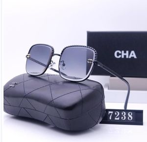 Gafas de sol de diseñador de Chanelis para mujeres gafas de sol rectangulares de lujo