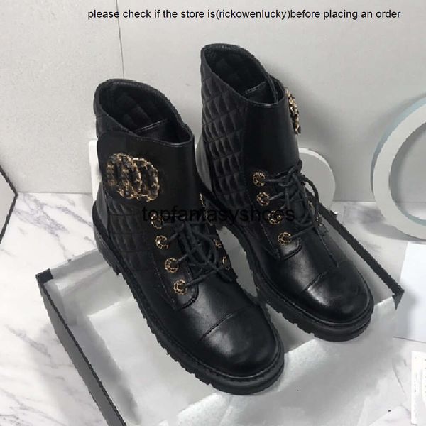 Diseñadores de Boots de Chanelity Half Chanells Luxury Women Tobre Martin Knight Boot Genuine Leathing Inglaterra JK Waterproof Shoes Tamaño 35-40